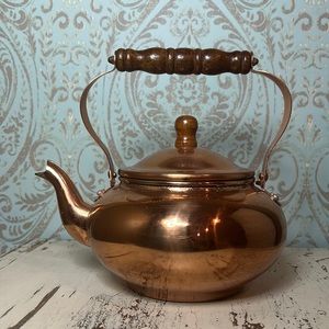 Vintage Copper Kettle Teapot